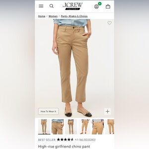 J.Crew High-Rise Girlfriend Chino Pant